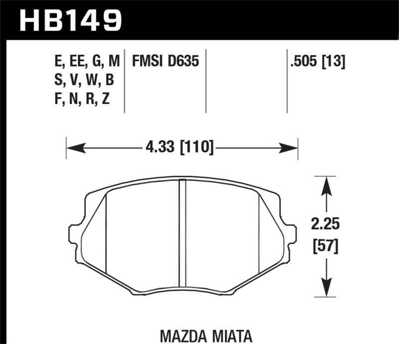 Hawk Performance HB149N.505