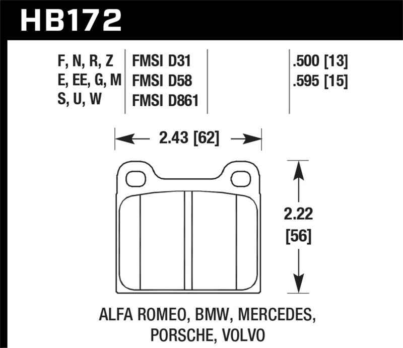 Hawk Performance HB172B.595