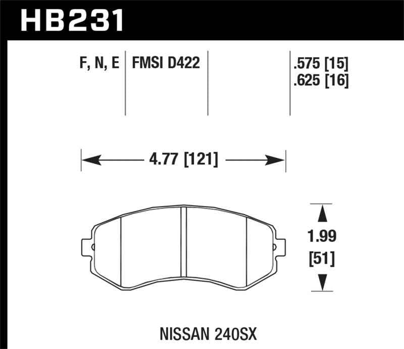 Hawk Performance HB231F.625