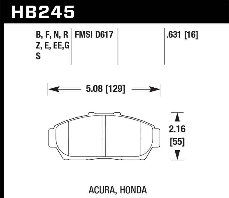 Hawk Performance HB245E.631