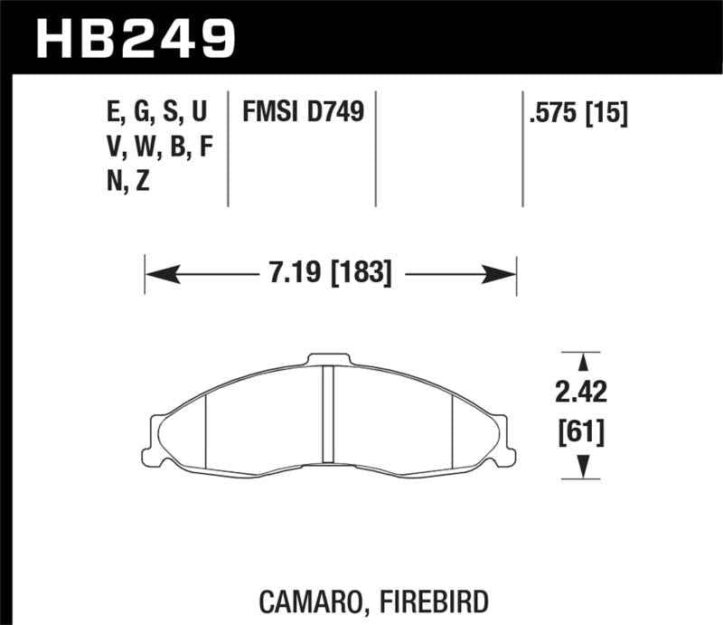 Hawk Performance HB249N.575