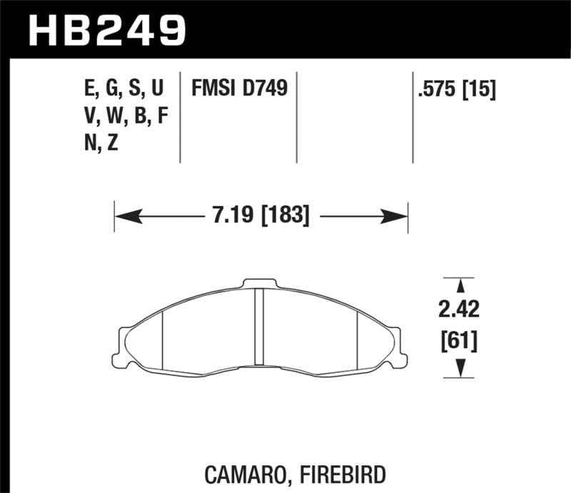 Hawk Performance HB249N.575