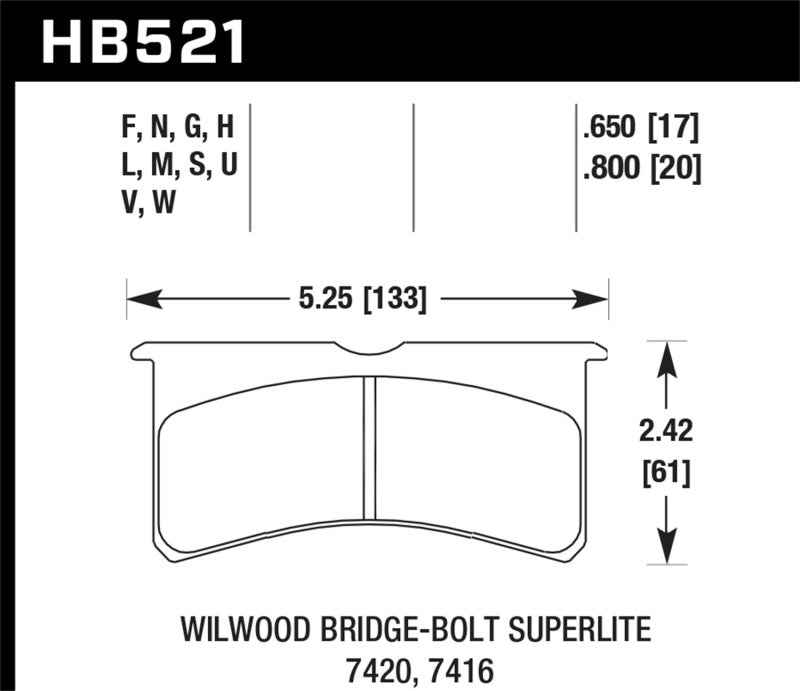 Hawk Performance HB521B.650