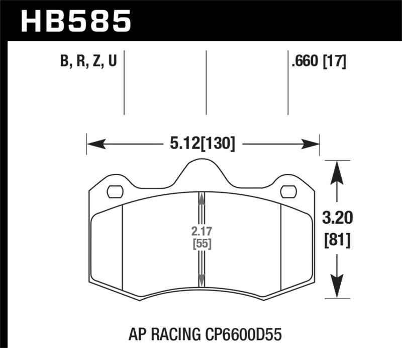 Hawk Performance HB585B.660
