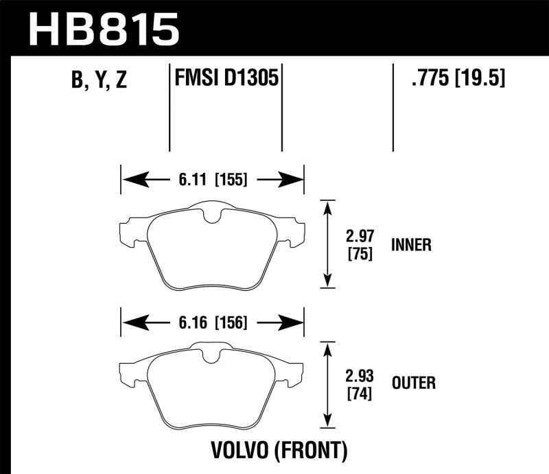Hawk Performance HB815B.775