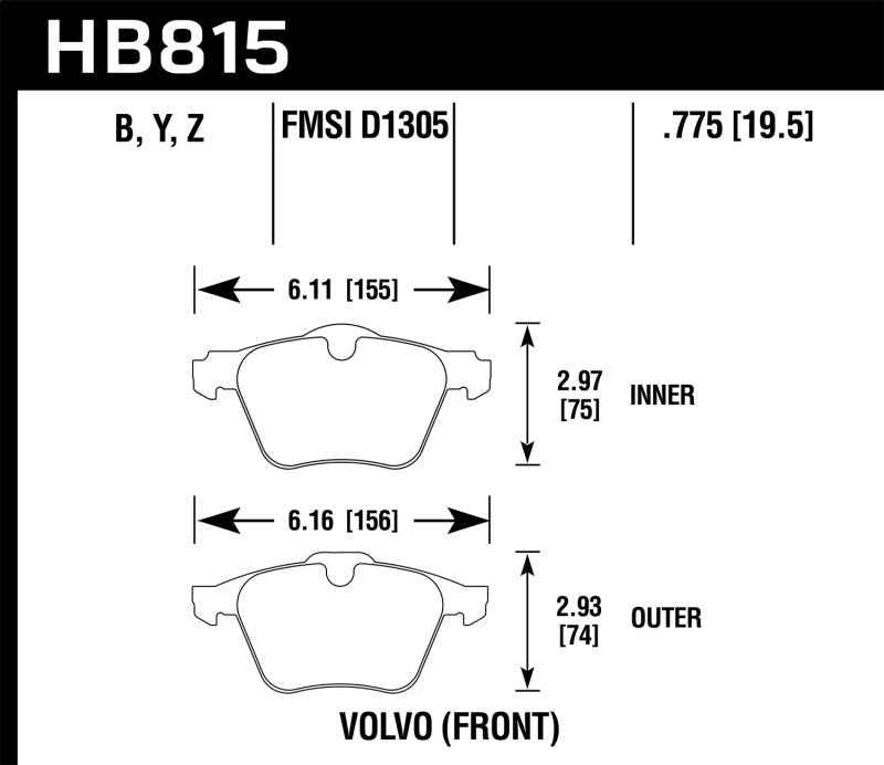 Hawk Performance HB815B.775