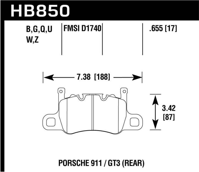 Hawk Performance HB850U.655