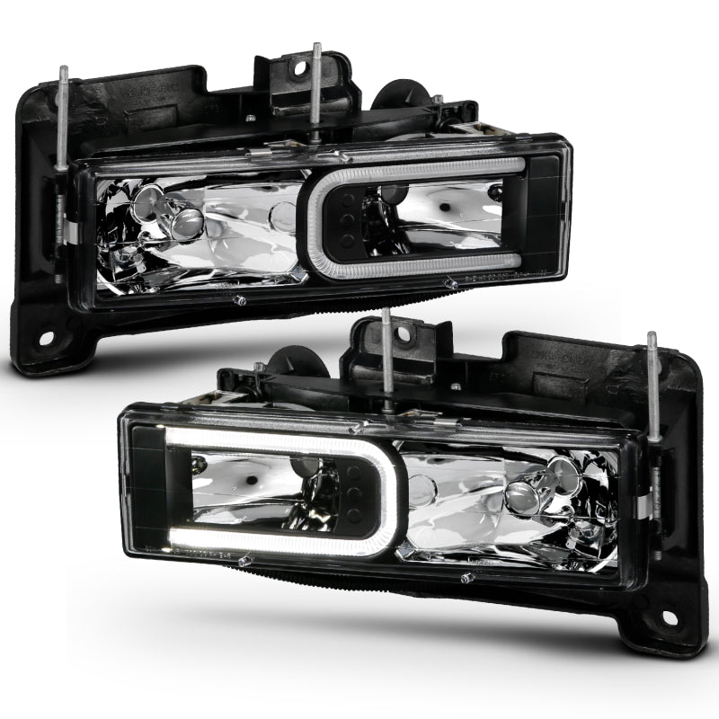 ANZO 1999-2000 Cadillac Escalade Crystal Headlights (Pair)