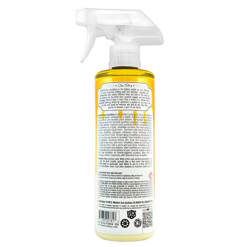 Chemical Guys InstaWax Liquid Carnauba Shine & Protection Spray - 16oz - Case of 6