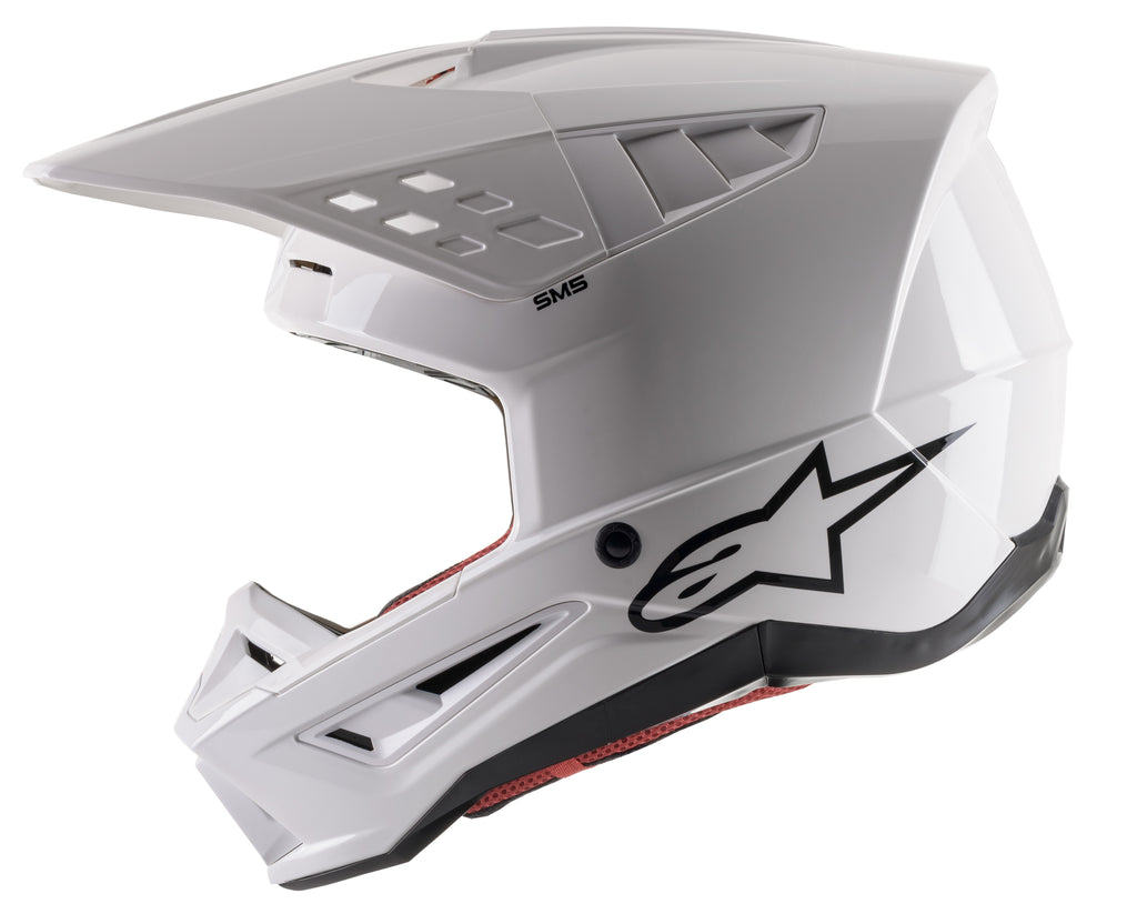 S M5 Solid Helmet White Glossy Xs