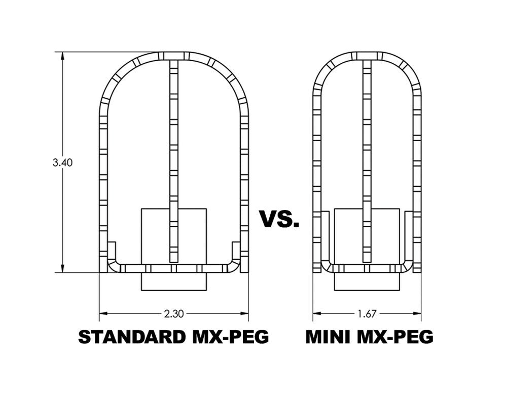 Mx Style M8 Pass Footpegs Black