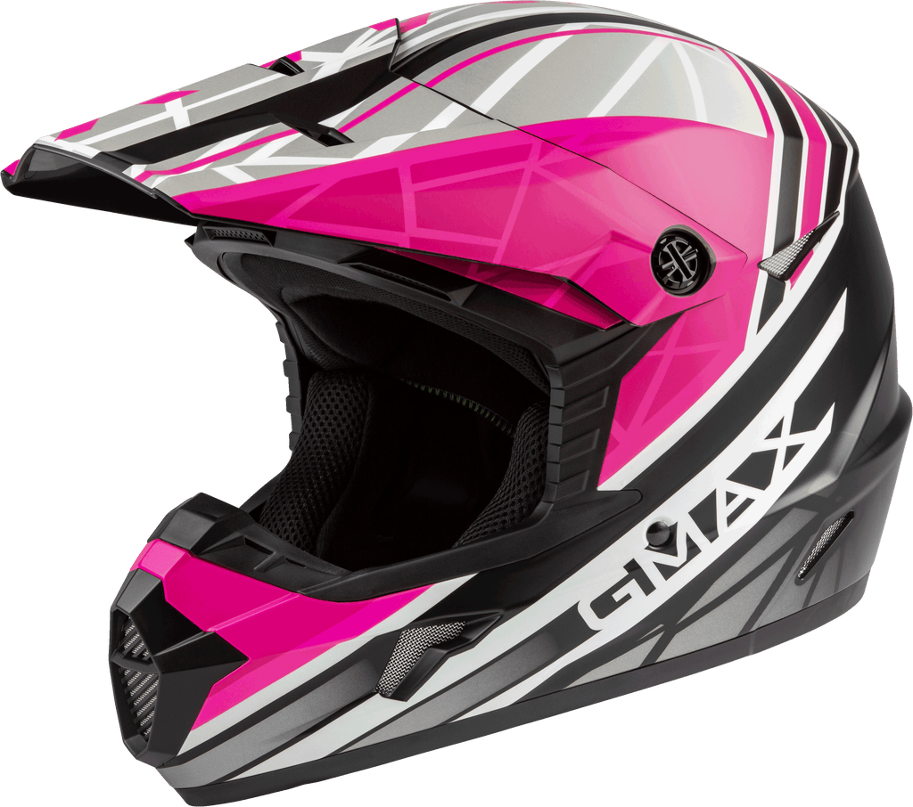 Youth Mx 46y Off Road Mega Helmet Matte Blk/Neon Pink Yl