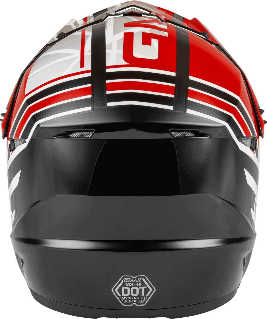 Youth Mx 46y Off Road Mega Helmet Black/Red/White Ym