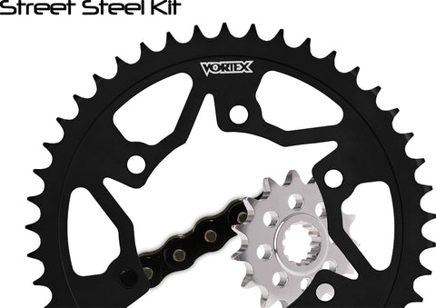 Sprocket/Chain Kit Stl/Stl 15/45t Sil Sx3 520 114l Blk