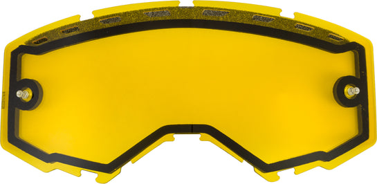 Dual Lens W/Vents And Post Yellow