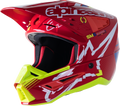 S M5 Action Helmet Red/White/Yellow Md