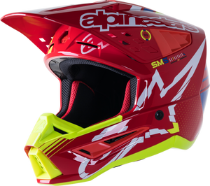 S M5 Action Helmet Red/White/Yellow Xs