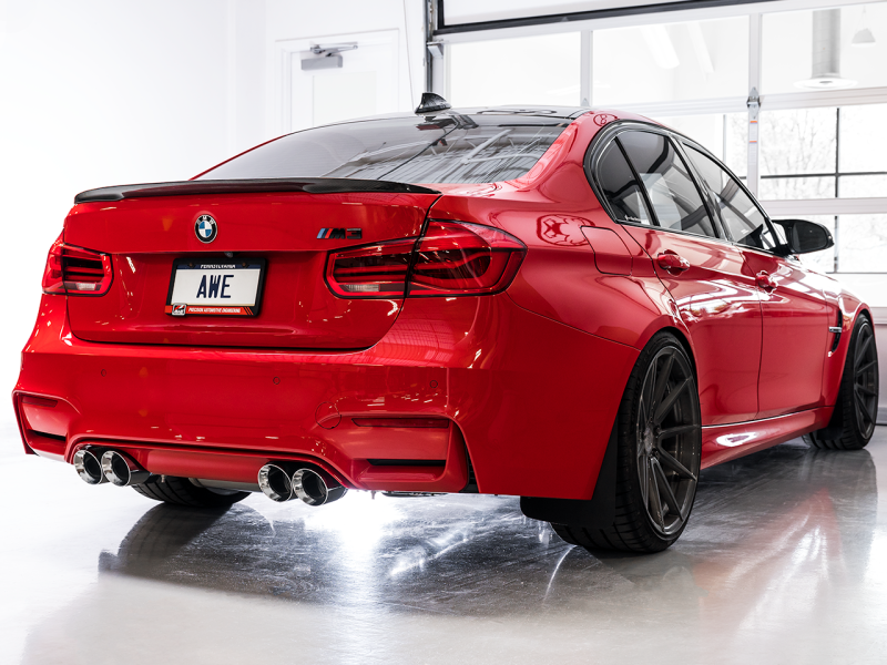 AWE Tuning BMW F8X M3/M4  Track Edition Catback Exhaust - Chrome Silver Tips