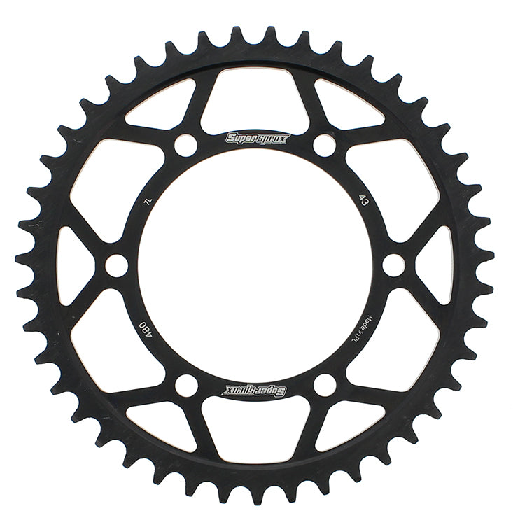 Rear Sprocket Steel 43t 525 Blk Suz/Yam