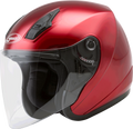 Of 17 Open Face Helmet Candy Red Xl