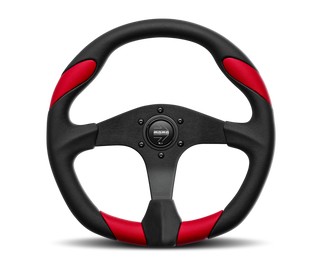 Momo Quark Steering Wheel 350 mm - Black Poly/Black Spokes