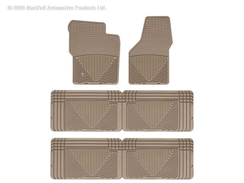 WeatherTech 00-05 Ford Excursion Front/Rear/and Rear Rubber Mats - Tan