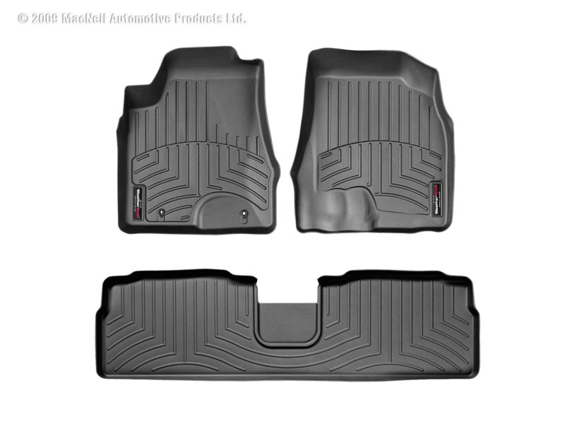 WeatherTech 06-07 Toyota Highlander Front and Rear Floorliners - Black