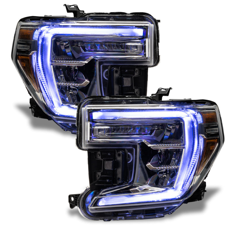 Oracle 19-21 GMC Sierra 1500 RGB+W Headlight DRL Upgrade Kit - ColorSHIFT w/o Controller