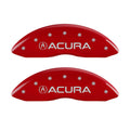 MGP 4 Caliper Covers Front Acura Rear MDX Red Finish Silver Characters
