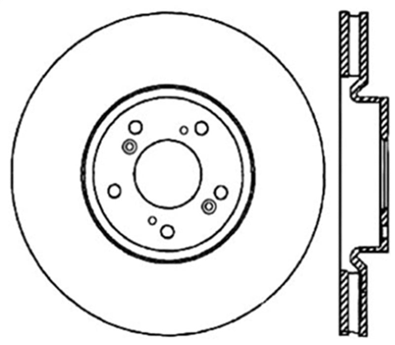 StopTech 04-08 Accura TL (Brembo Caliber) SportStop Slotted & Drilled Left Front Rotor