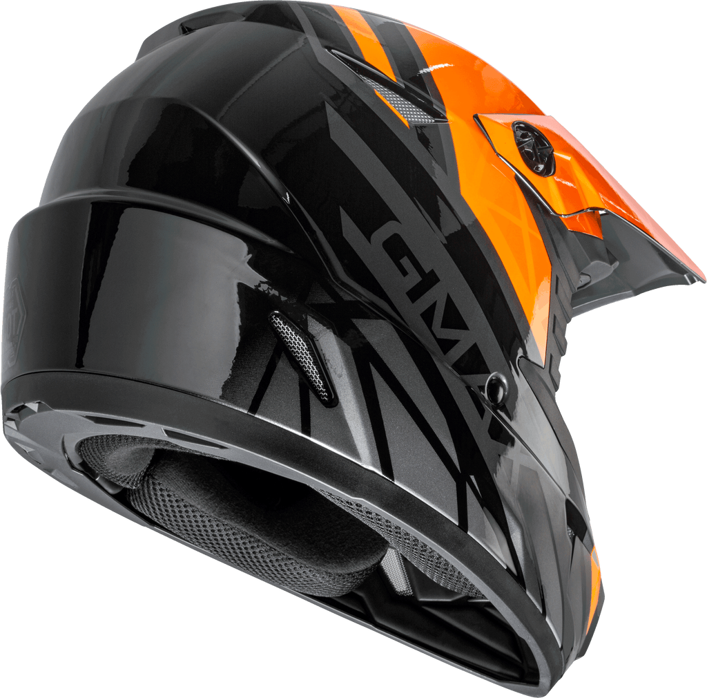 Mx 46 Off Road Mega Helmet Black/Orange/Silver Xs