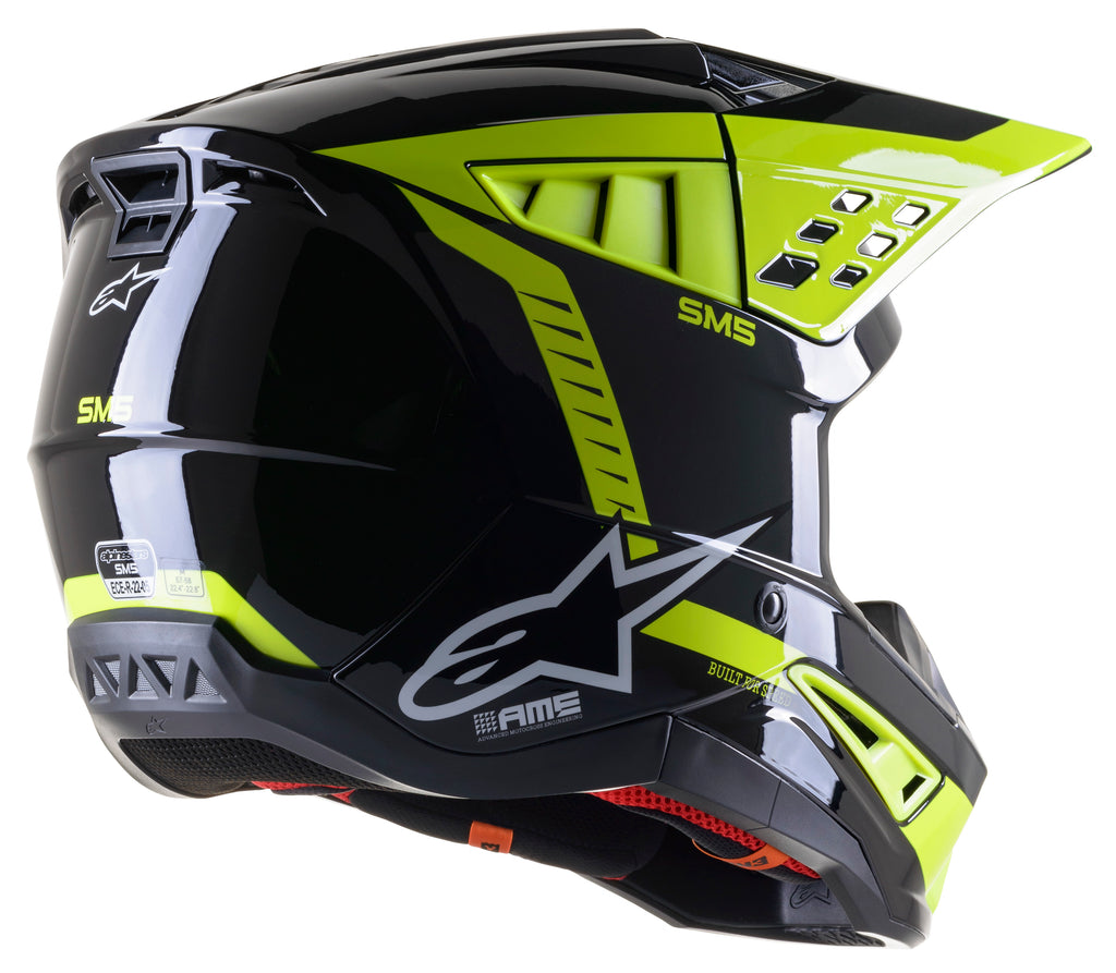 S M5 Beam Helmet Blk/Anthra/Ylw Fluo Glossy Md