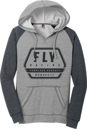 Women's Fly Track Hoodie Grey Heather/Charcoal Lg