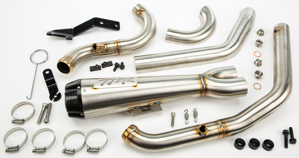 Comp S 2in1 Exhaust Flsb/Flhc Brushed W/Cf End Cap