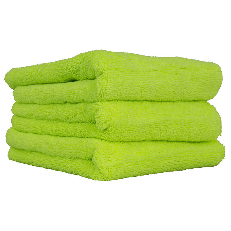 Chemical Guys El Gordo Thick Microfiber Towel - 16.5in x 16.5in - Green - 3 Pack - Case of 16