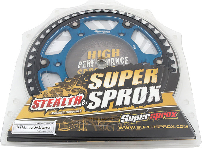 Rear Stealth Sprocket Alu/Stl 49t 520 Blu Husq/Ktm