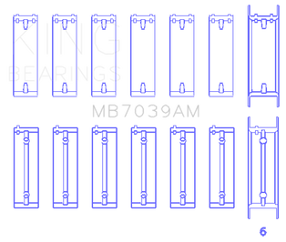 King BMW M51/M57 (Size STD) Main Bearing Set