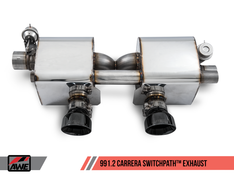 AWE Tuning Porsche 911 (991.2) Carrera / S SwitchPath Exhaust for PSE Cars - Diamond Black Tips