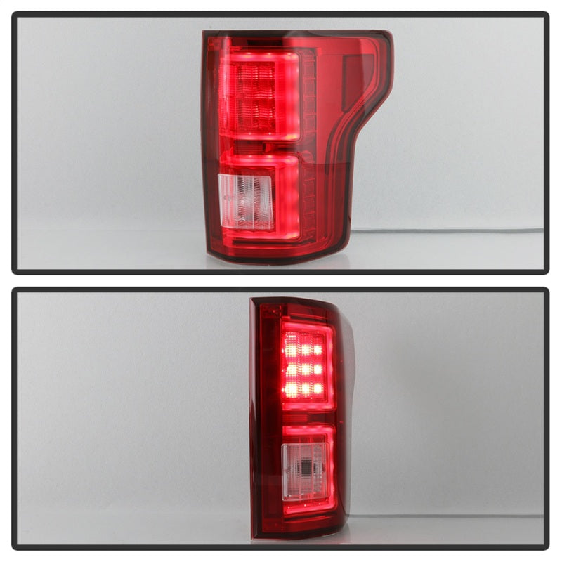 Spyder 18-19 Ford F-150 (w/Blind Spot Sensor) LED Tail Lights - Red Clear (ALT-YD-FF15018-LED-RC)