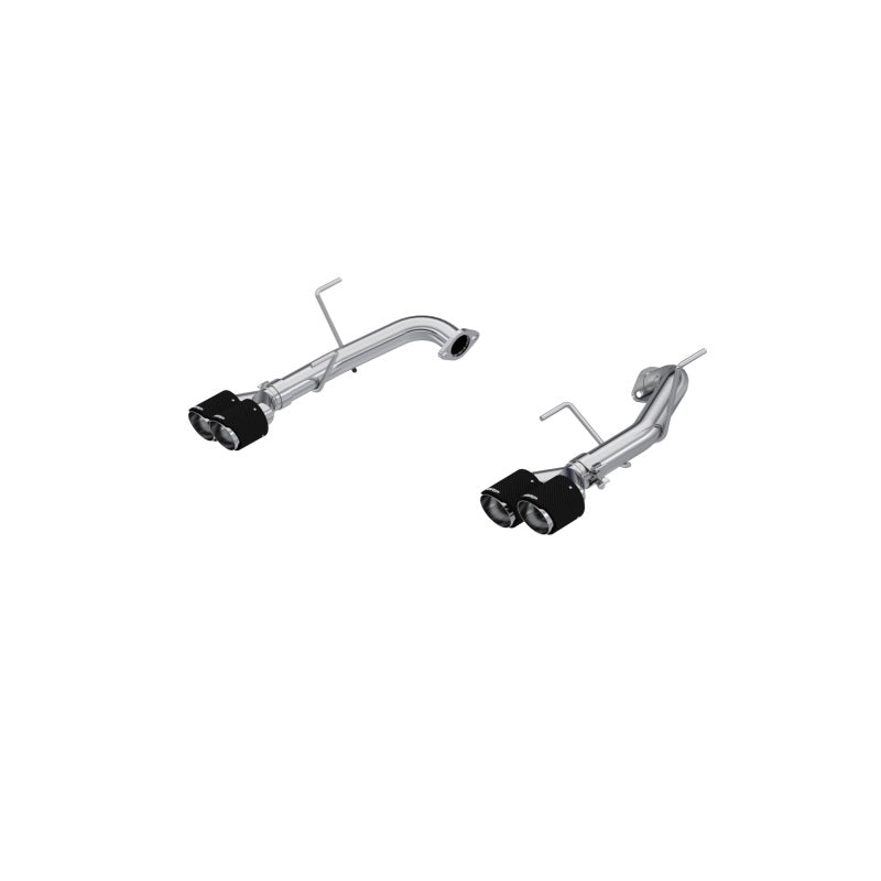 MBRP T304 Stainless Steel, 2.5in Axle-Back, Dual Split Rear, Quad CF Tips, Race Profile