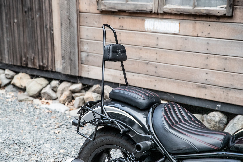 Tall Sissy Bar W/ Pad Black