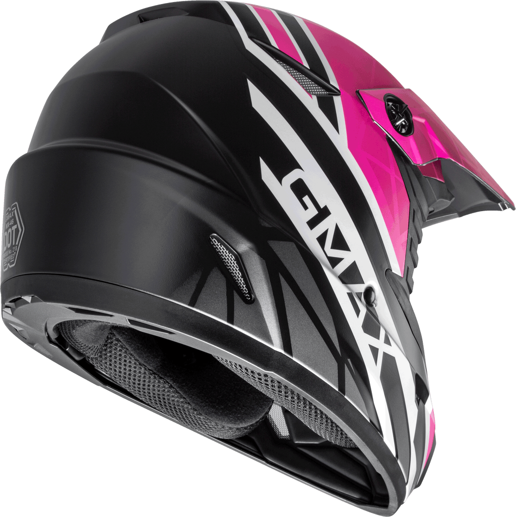 Youth Mx 46y Off Road Mega Helmet Matte Blk/Neon Pink Ym