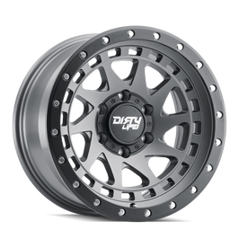 Dirty Life 9311 Enigma Pro 17x9/6x139.7 BP/-12mm Offset/106mm Hub Satin Graphite Wheel - Beadlock