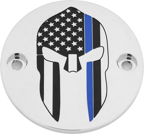 M8 Timer Cover Sparta Blue Line Chrome