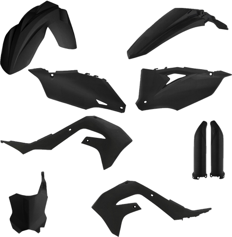 Full Plastic Kit Kaw Black Metallic