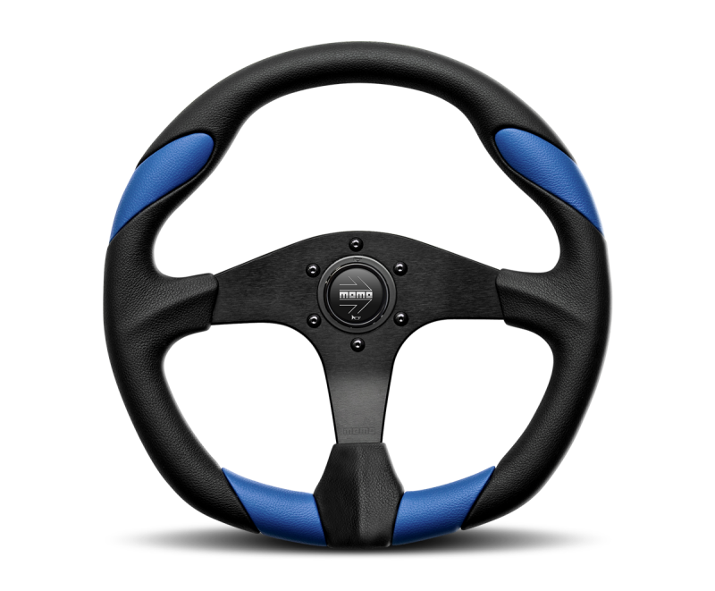 Momo Quark Steering Wheel 350 mm - Black Poly/Black Spokes