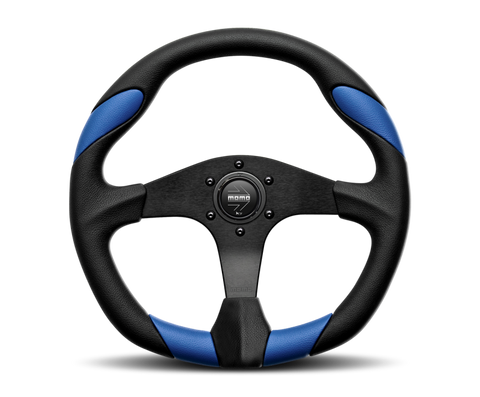 Momo Quark Steering Wheel 350 mm - Black Poly/Black Spokes