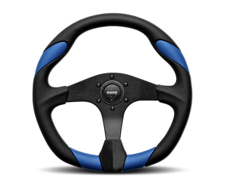 Momo Quark Steering Wheel 350 mm - Black Poly/Black Spokes