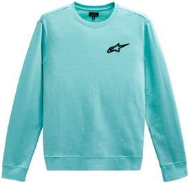 Ageless Chest Crew Fleece Light Aqua Lg