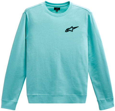 Ageless Chest Crew Fleece Light Aqua Md